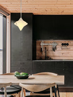 Load image into Gallery viewer, Art Deco Astris Elara Star Pendant Light – Frosted Glass Pendant with Geometric Style
