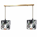 Cargar imagen en el visor de la Galería, stained glass cat pendant light SKU option