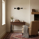 Load image into Gallery viewer, Mobilux Dual-Light Linear Mid-Century Vanity Wall Light for Bathroom &amp; Mirror
