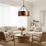 Afbeelding laden in galerijweergave, Oryven Moderne Rustieke Hanglamp - Trommelkap Hanglamp - Veelzijdige Industriële Stijl voor Thuis U07