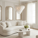 Load image into Gallery viewer, Lumvey Glass Round Chandelier - Elegant Pendant Light for Dining Room and Living Room