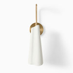 Load image into Gallery viewer, Orovia Sleek Wall Sconce – Ceramic Glass &amp; Metal Champagne Brass
