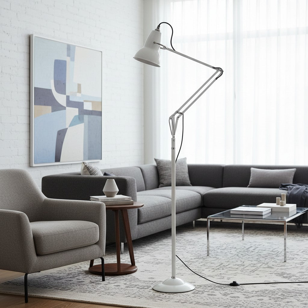 Modryx Classic Verstelbare Vloerlamp met Verfijnde Lijnen – Modern Functioneel Ontwerp voor Gebruik in Huisinterieur