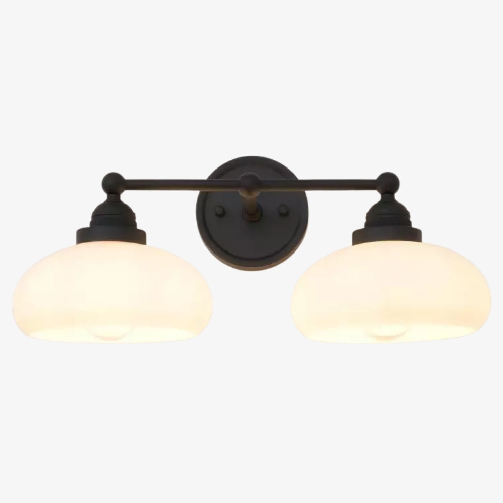 Riven Wall Lamp - Vintage Industrial Milk White Glass Shade for Indoor
