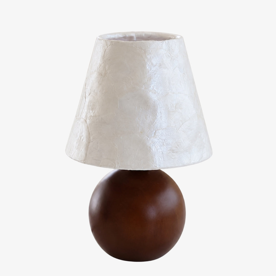 Beamira Natural Shell Mica Table Lamp – Handmade Crafted for Bedroom or Living Room