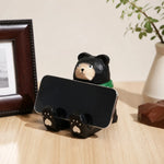 Bild in die Galerieansicht laden, Wooden animal phone stand scene view