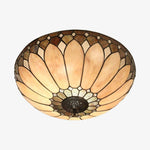 Afbeelding laden in galerijweergave, TF Brooklyn Tiffany glas plafondlamp - Art deco ontwerp voor hal of woonkamer