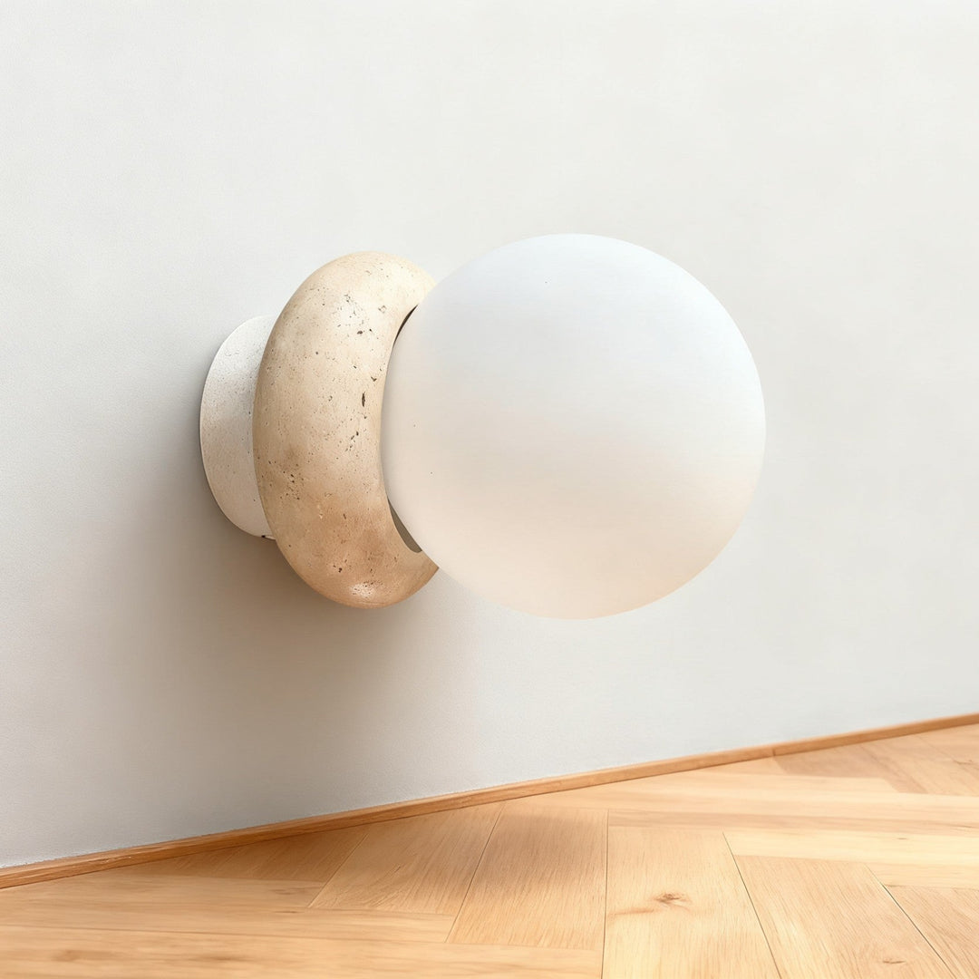 Luz de Pared Exterior de Travertino Asteroide