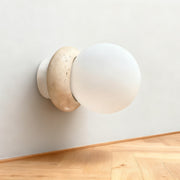 Luz de Pared Exterior de Travertino Asteroide