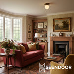 Load image into Gallery viewer, Opalume White Opal Glass Bulb-Globe Flush-Mount Ceiling Light for Entry &amp; Living Room
