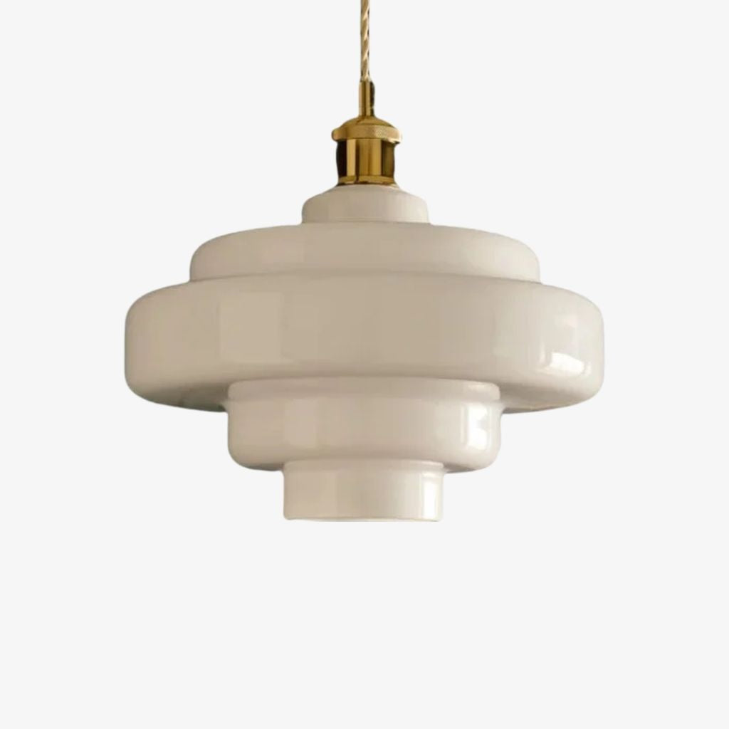 Bauhaus Vintage Style Colorful Glass Pendant Light Chrome Accent