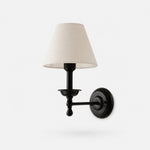Afbeelding laden in galerijweergave, Vintage wandlamp met stoffen kap