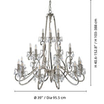 Bild in der Galerieansicht laden, Talonis Kristall-Kronleuchter - Traditioneller Kerzenstil aus Messing und Nickel für Wohnzimmer und Esszimmer