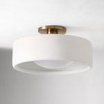 Load image into Gallery viewer, Cerova Modern Porcelain Flush Mount Ceiling Light– Elegant Ivory Shade
