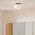 Load image into Gallery viewer, Cerova Modern Porcelain Flush Mount Ceiling Light– Elegant Ivory Shade
