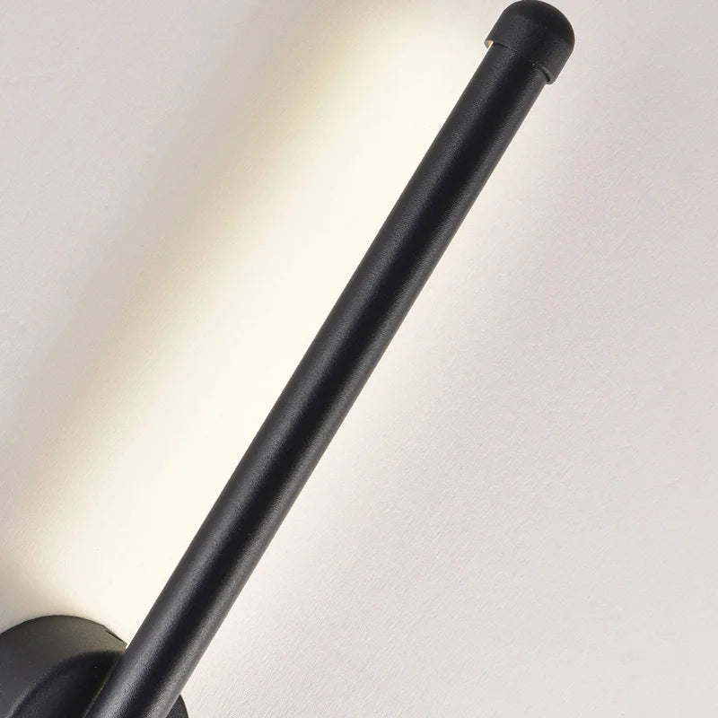 Lámpara de Pared Moderna de Aluminio Negro