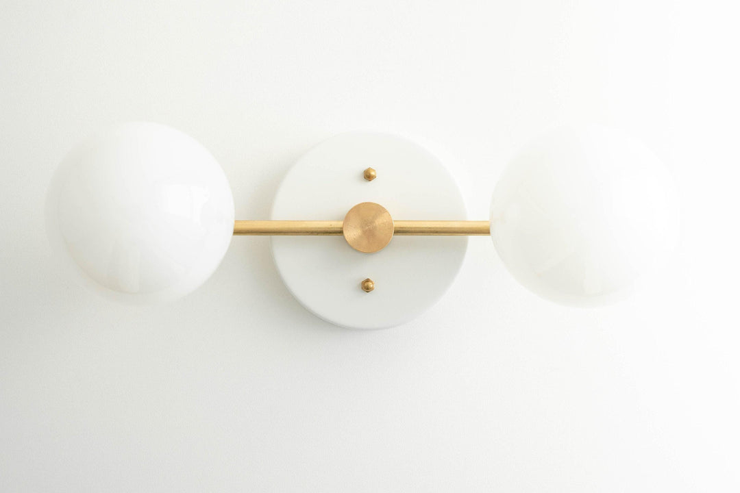 Glorica Glass Curved Arm Modern Wall Lamp for Bathroom & Hallways