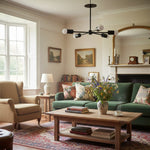 Load image into Gallery viewer, Mobilux Line Mid Century Gold Sputnik Chandelier - Geometric Brass Fixture
