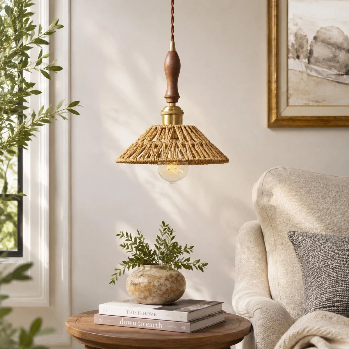 Living room corner scene