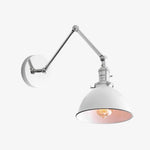 Load image into Gallery viewer, Conique Metal Vintage Industrial Swing Arm Wall Lamp - Adjustable Dome Shade for Study
