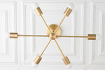 Load image into Gallery viewer, Mobilux Line Mid Century Modern Chandelier - 6 Heads Hanging Ceiling Light
