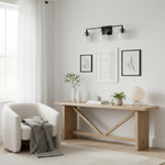 Cargar imagen en el visor de la galería, Luz de tocador Lirra de 3 luces regulable de vidrio y metal - Diseño moderno para baño y dormitorio