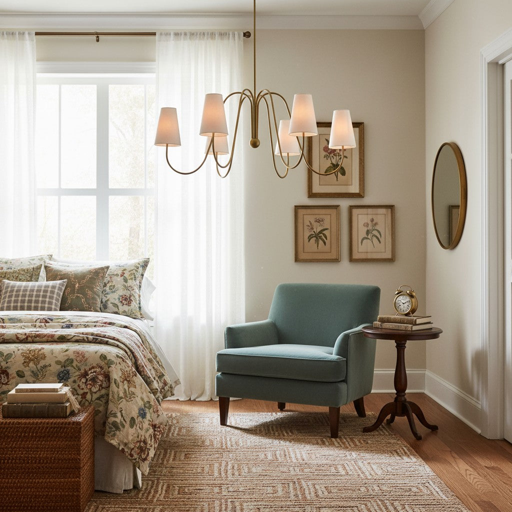 Serena Vintage Metal Chandelier - Multi-Arm Chandelier for Home Interior