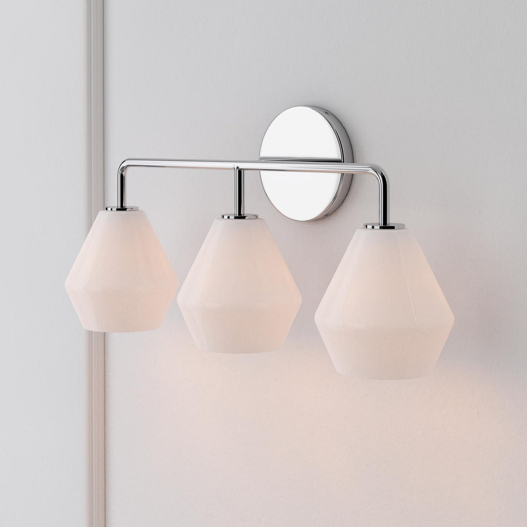Merin Multi Head Dressing Table Wall Lamp - Metal And Glass Sculptural Lamp