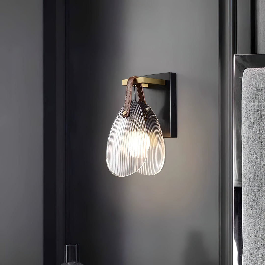 Shell Glas Wandleuchte
