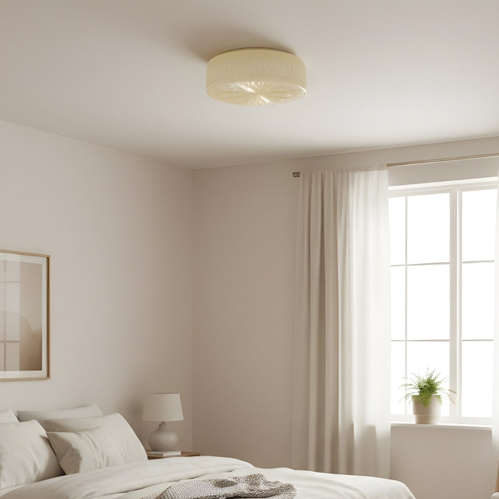 Mistaro Minimal Glass Ceiling Lamp - Flush Mount Design for Living Room and Bedroom