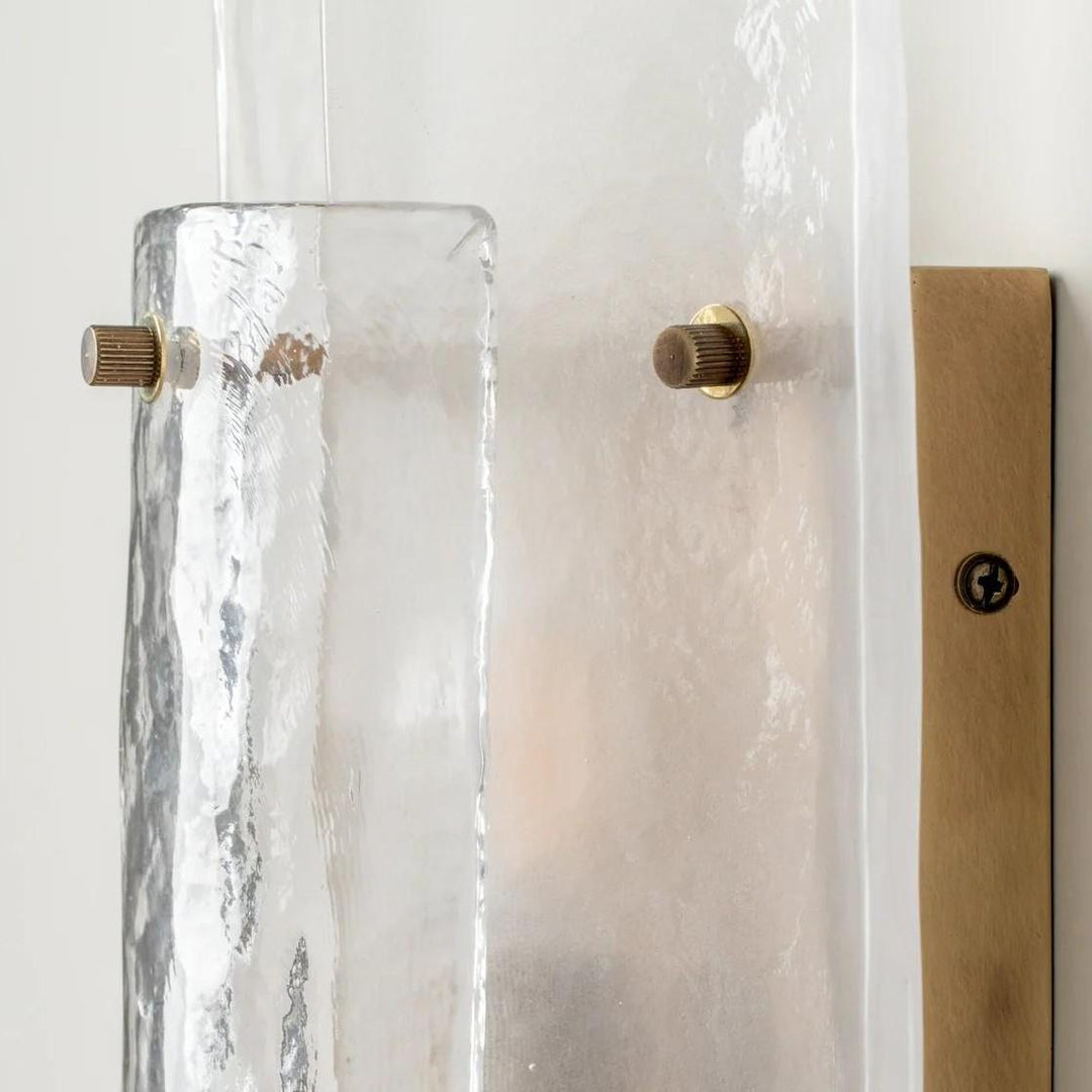 Velora Layered Textured Glass Wall Lamps - Suitable for Living Rooms and Hallways