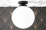 Load image into Gallery viewer, Glorica Glass 12 Inch Globe Ceiling Light - Frosted Glass Art Deco Pendant And Flush Mount
