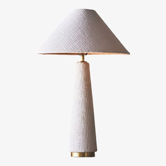 Lámpara de Mesa Ceruna con Pantalla Cónica - Tela Elegante para Sala de Estar y Entrada