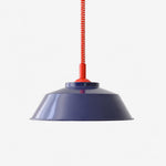Carica l'immagine nella visualizzazione Galleria, Memphis pendant with cobalt blue shade and red cord