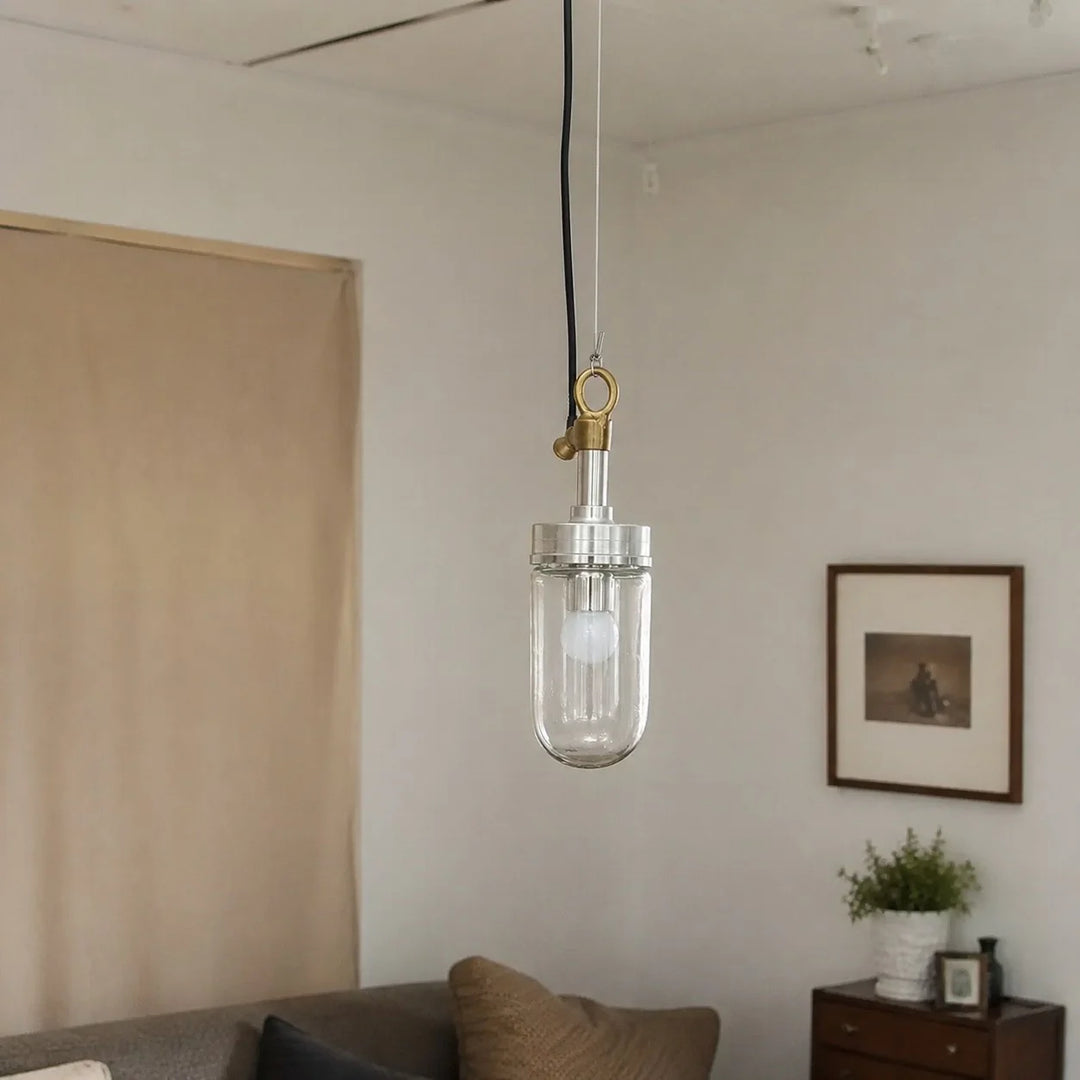 Modern clear glass pendant lamp image 2