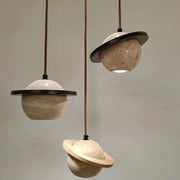 Travertine Planet Pendant Light