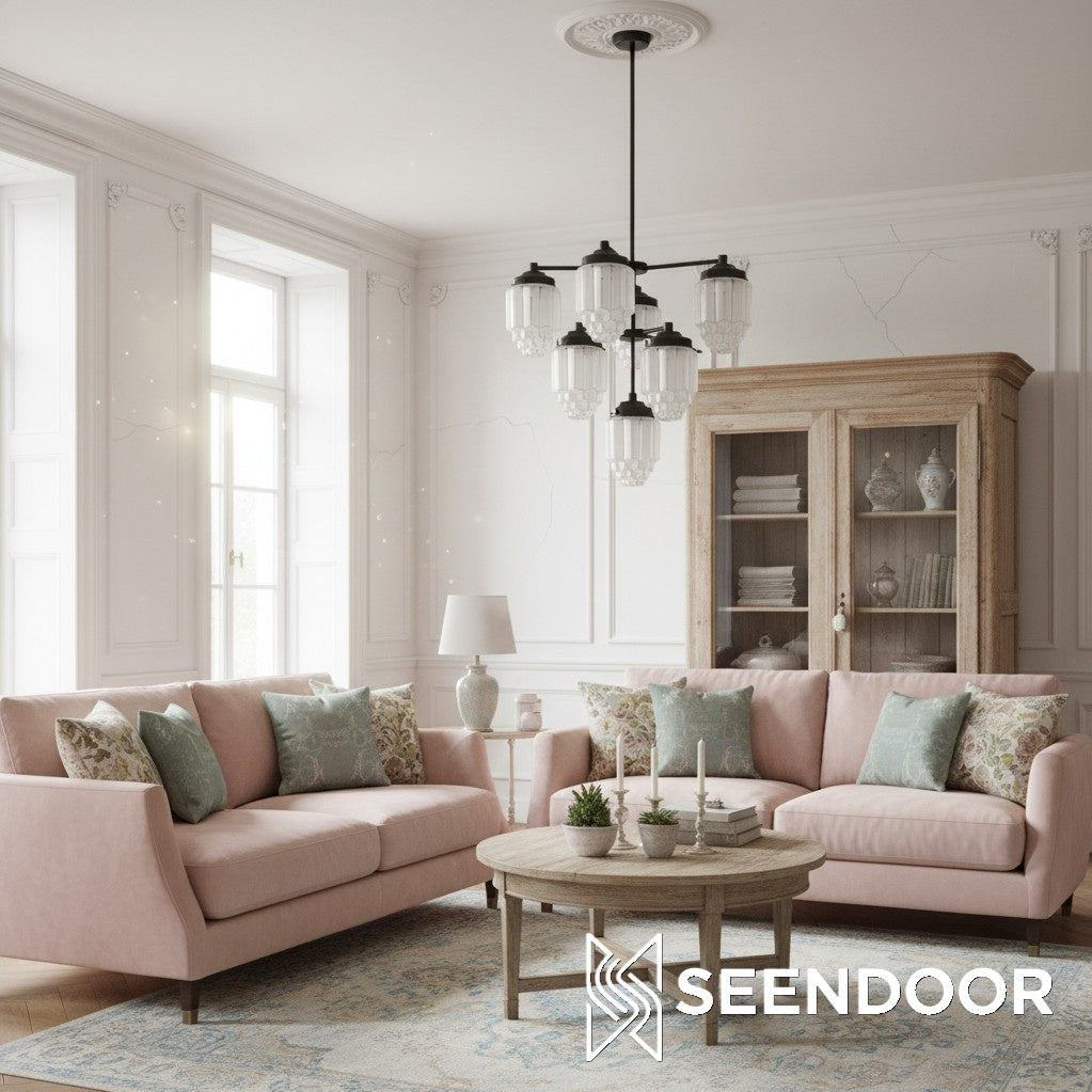 Tierlux Glass Multi-Tiered Glass Modern Pendant for Living & Dining