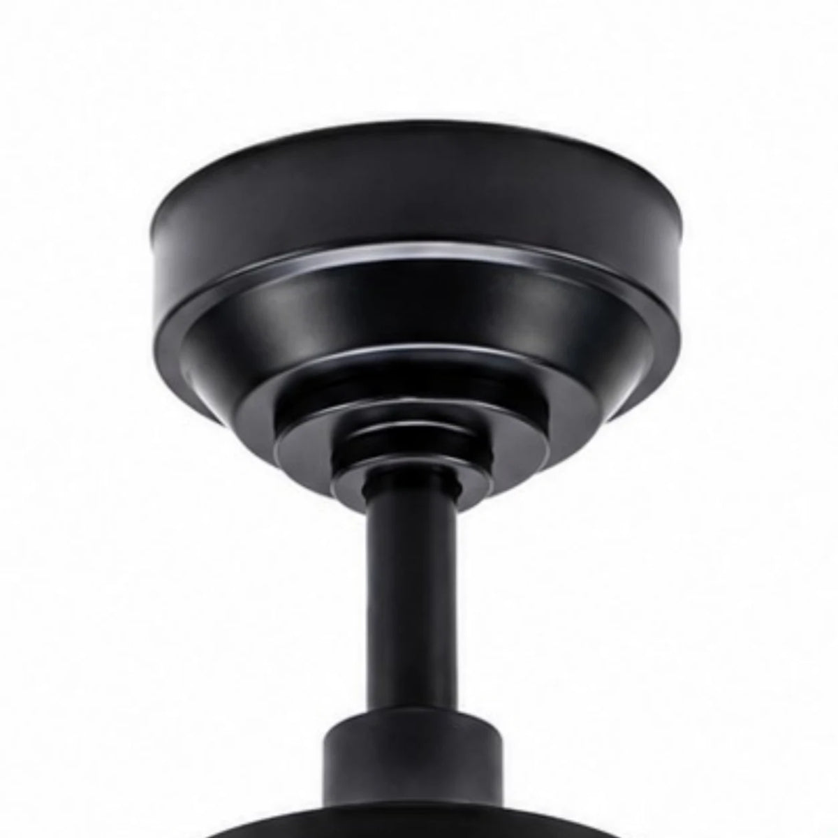 black metal canopy and downrod detail
