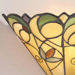 Bild in die Galerieansicht laden, TF Jamelia Jugendstil-Wandleuchte mit facettiertem Glasschirm – Metall-Glas-Leuchte für Flur oder Schlafzimmer