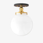 Load image into Gallery viewer, Glorica White Opal Sphere Modern Semi-Flush Light for Bedroom &amp; Entryway
