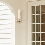 Load image into Gallery viewer, Rivora Fluted Glass Indoor Outdoor Sconce - Modern Wall Light for Home
