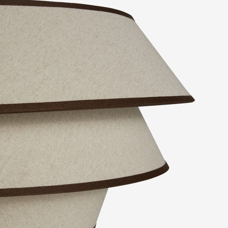 Lampada a sospensione Tarivon con struttura in acciaio e paralume in tessuto – Lampada moderna da soffitto per sale da pranzo