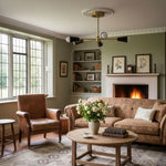 Load image into Gallery viewer, Pyralis Cone Semi Flush Brass Chandelier - Gold Modern Sputnik Light Fixture
