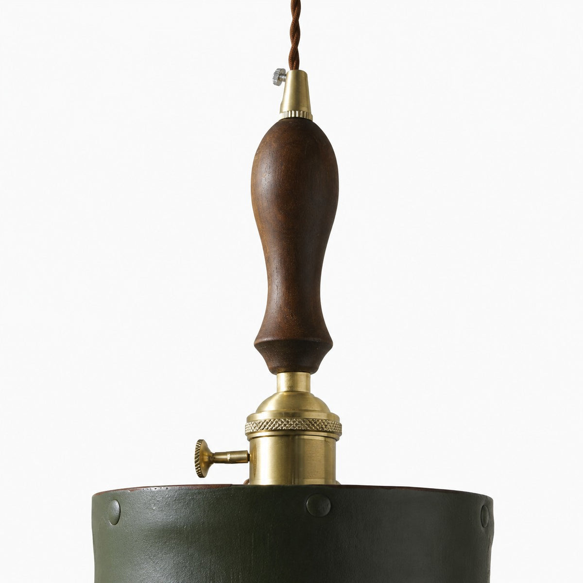 Modern Minimalist Leather Shade Pendant Light