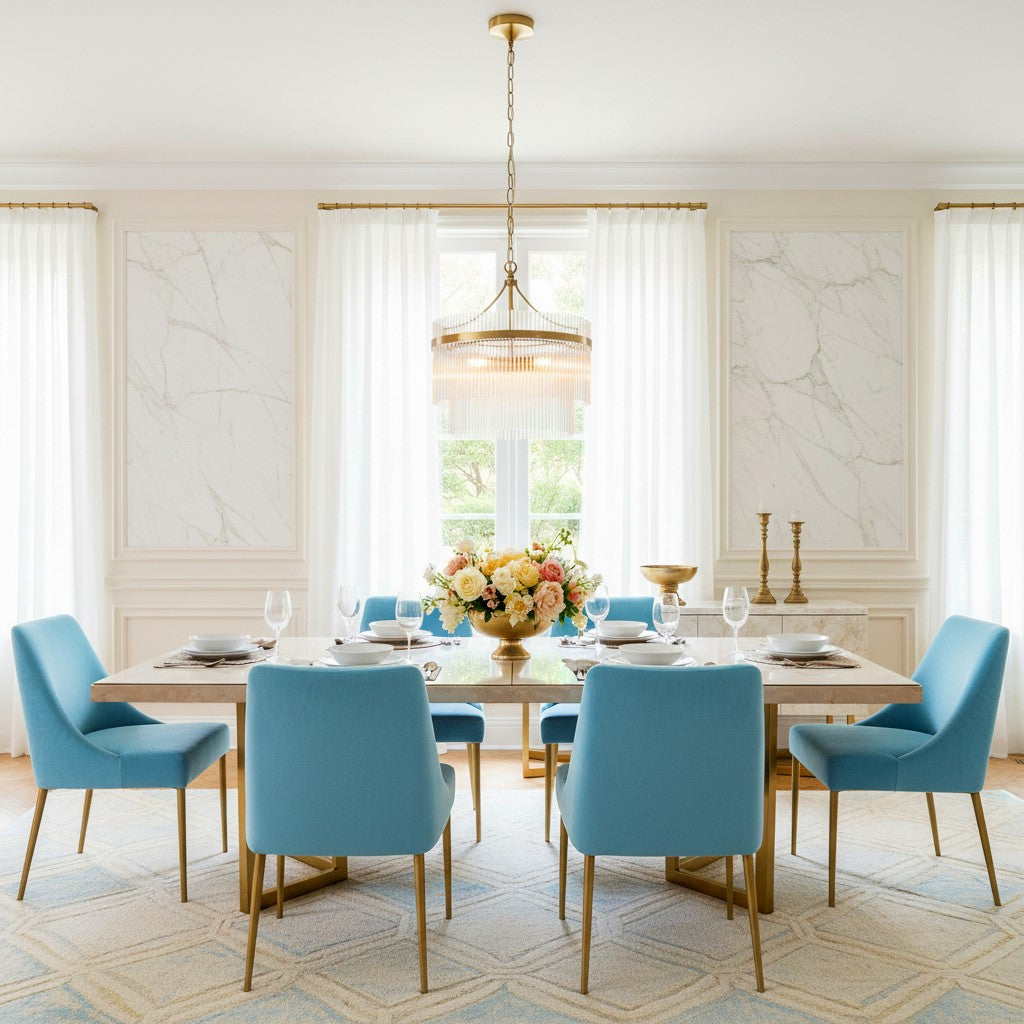 RibGlow Pendelleuchte – Trio-Pendelleuchte mit eleganten Glasstäben für Esszimmer oder Flur