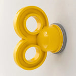 Cargar imagen en el visor de la Galería, Yellow sculptural acrylic resin wall light with key shaped silhouette
