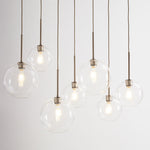 Load image into Gallery viewer, Selvion Elegant 7-Light Globe Chandelier – Glass Pendant Light
