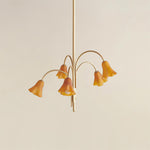 Load image into Gallery viewer, Bellina Modern Romantic Chandelier - Botanical Lily Design with Glass Flowers
