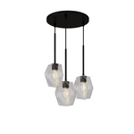 Load image into Gallery viewer, Talvior Sculptural Lighting - 3-Light Faceted Chandelier in Versatile Finishes | Explore Collection
