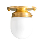 Load image into Gallery viewer, Opalume White Opal Glass Bulb-Globe Flush-Mount Ceiling Light for Entry &amp; Living Room
